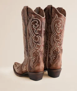 Circle G by Corral Leather Western Boot LD Brown Hot