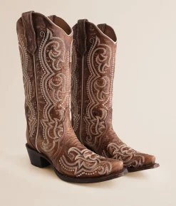 Circle G by Corral Leather Western Boot LD Brown Hot