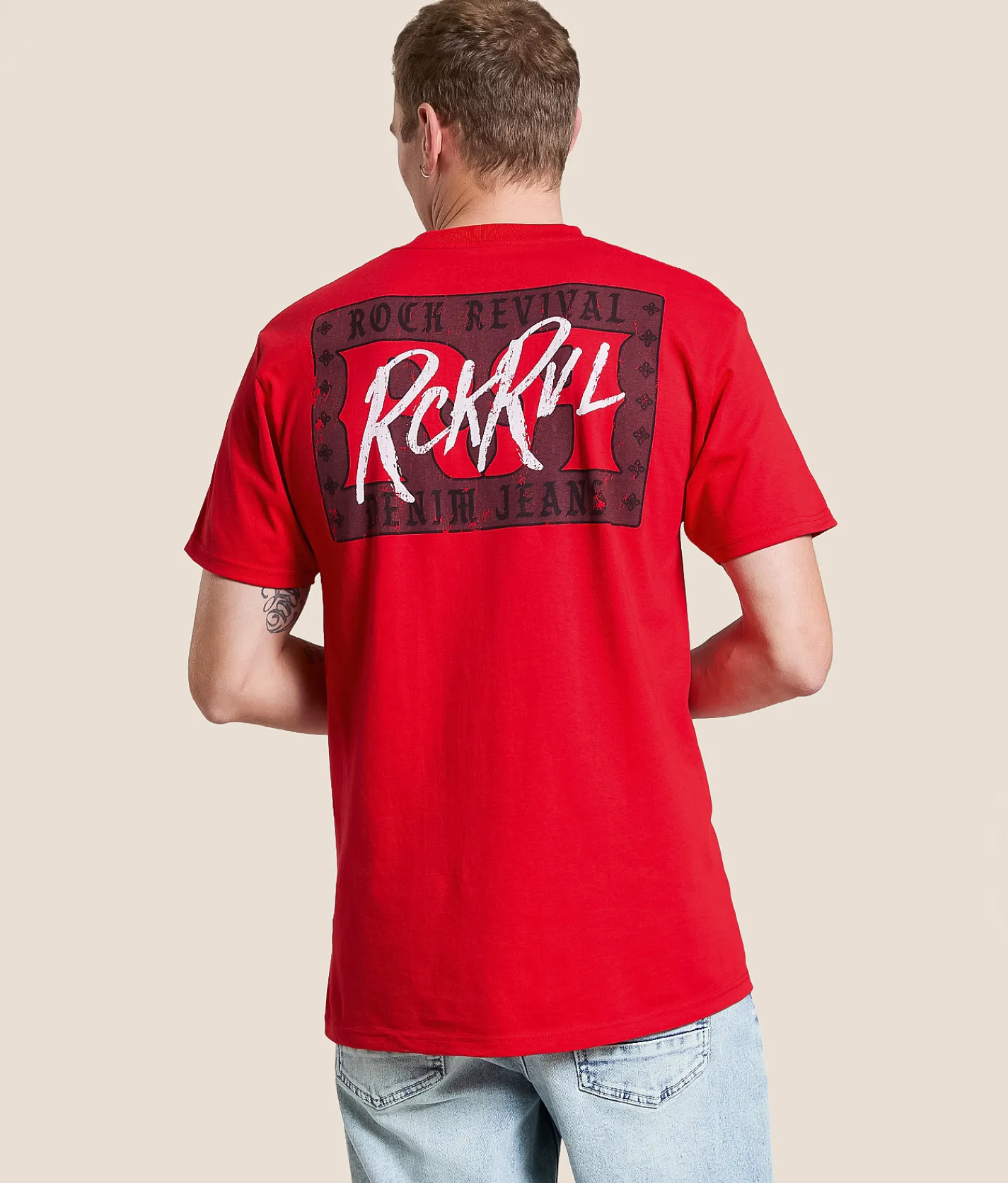 Tops|Graphic T-Shirts | Rock Revival Ledger T-Shirt Red