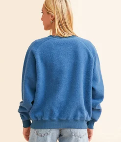 Tops | Life Clothing Led Zeppelin Reverse Fleece Band Pullover Cobalt