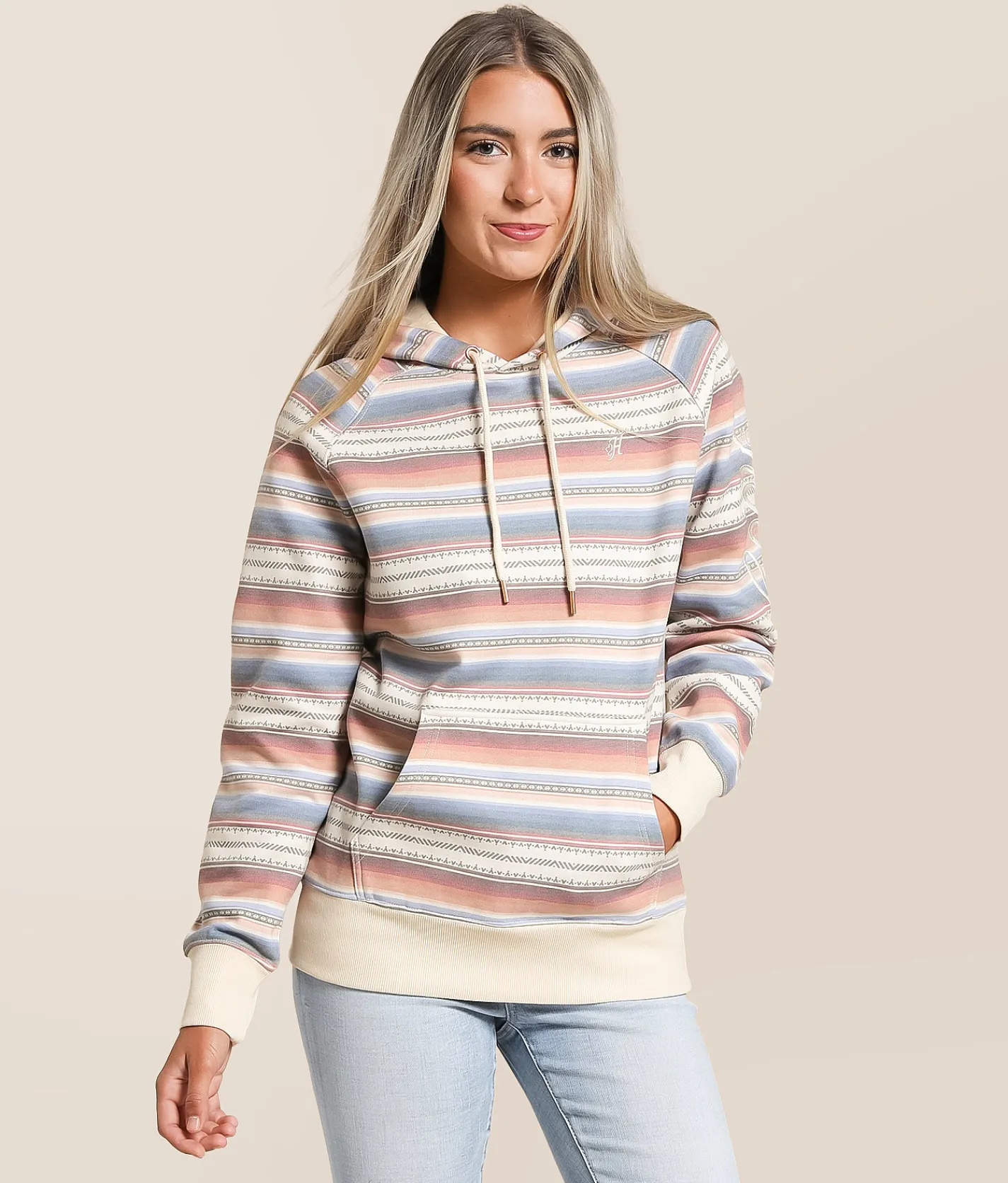 Hooey Legendary Hooded Sweatshirt Tan Serape