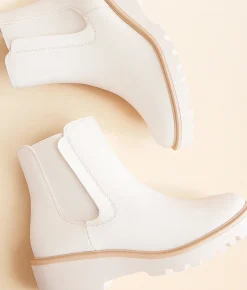 Mia Leilana Chelsea Lug Ankle Boot Bone