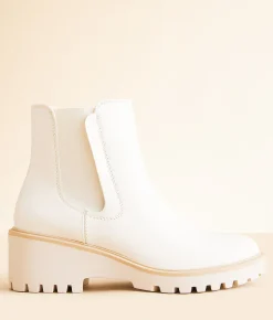 Mia Leilana Chelsea Lug Ankle Boot Bone