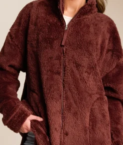 LIV Outdoor Leila Sherpa Fleece Insulated Jacket Bitter Chocolate Sale