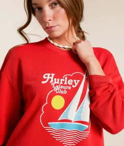 Tops | Hurley Leisure Club Pullover Float Red