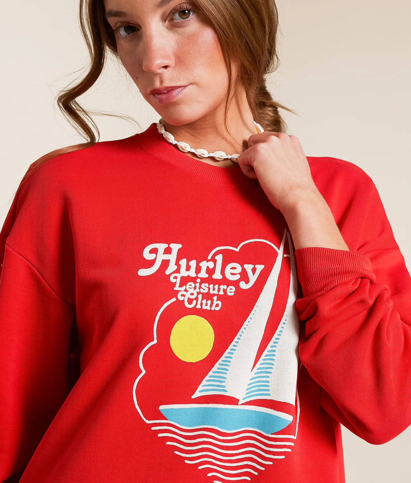 Tops | Hurley Leisure Club Pullover Float Red