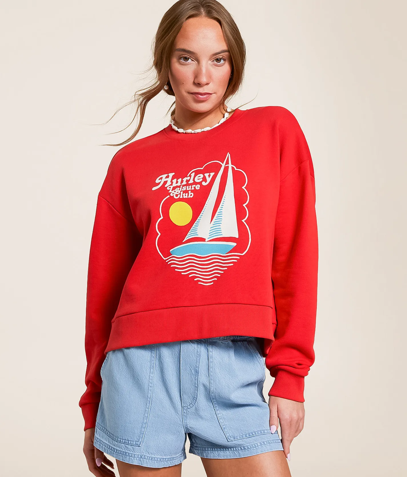 Tops | Hurley Leisure Club Pullover Float Red