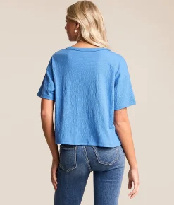 White Crow Lena Textured Top Regatta Best