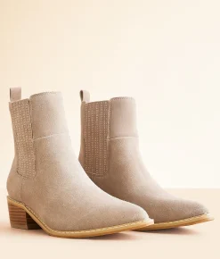 Shoes | Naughty Monkey Leonor Leather Ankle Boot Taupe