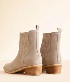 Shoes | Naughty Monkey Leonor Leather Ankle Boot Taupe
