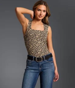 Tops | Buckle Black Leopard Shaping & Smoothing Tank Top Light Leopard