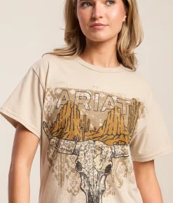 Ariat Leopard Skull T-Shirt Tan Hot