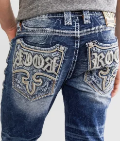 Rock Revival Leroy Stacked Slim Boot Stretch Jean Leroy TS202 Sale