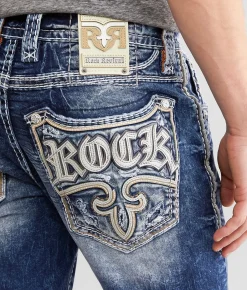 Rock Revival Leroy Stacked Slim Boot Stretch Jean Leroy TS202 Sale