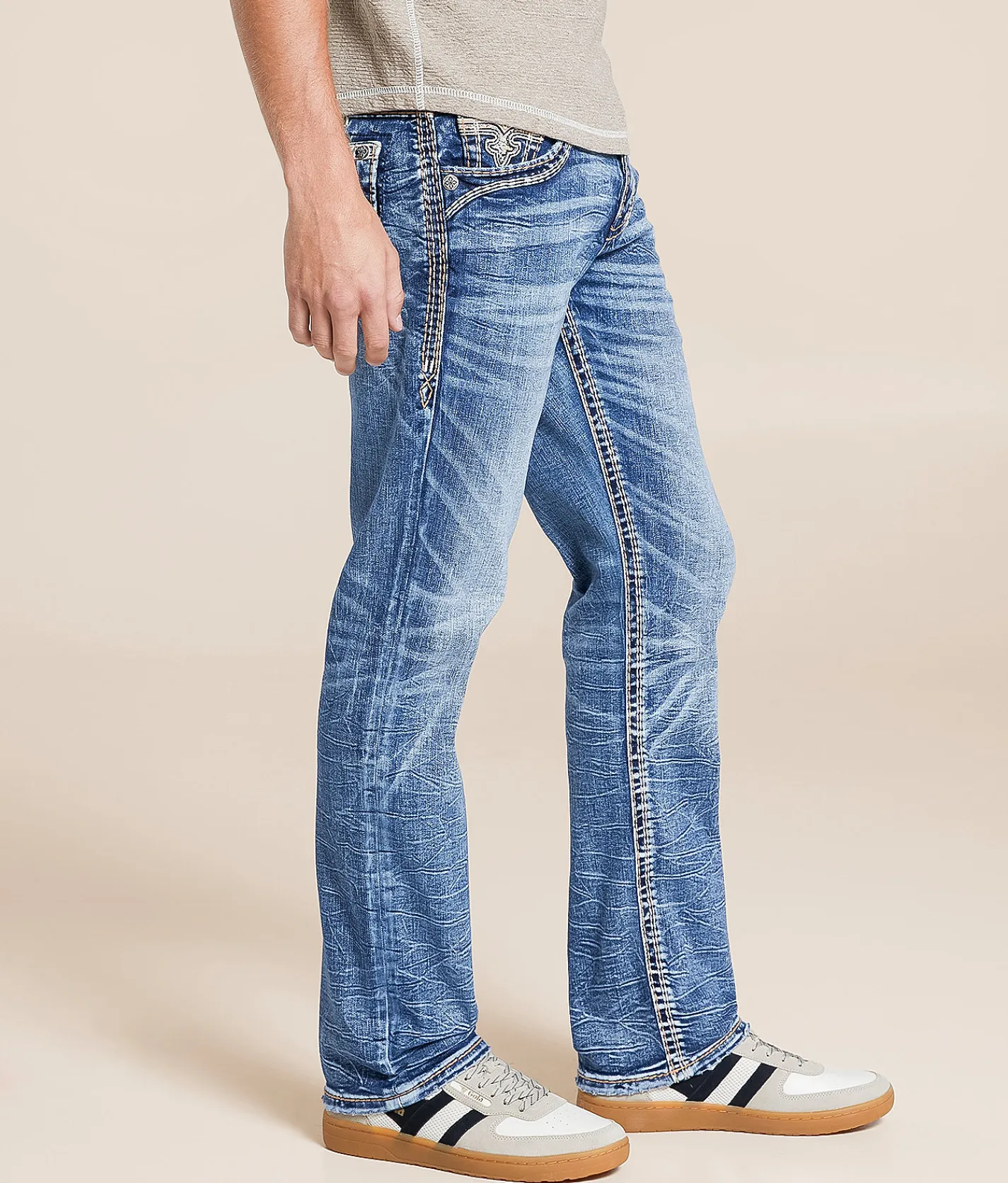 Rock Revival Lesath Straight Stretch Jean Lesath J202 Online