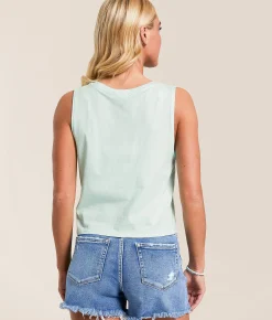 Tops | Salt Life Let's Get Salty Cropped Muscle Tank Top Soothing Sea
