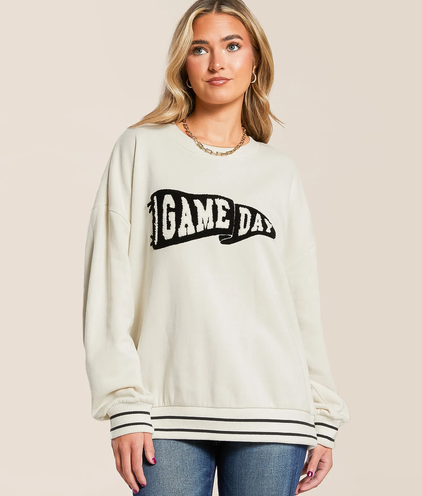 Z Supply Let's Go Oversized Pullover Vanilla Ice Discount