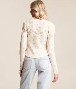 Tops | Free People Let's Party Cardi Top Pearl Blue Combo