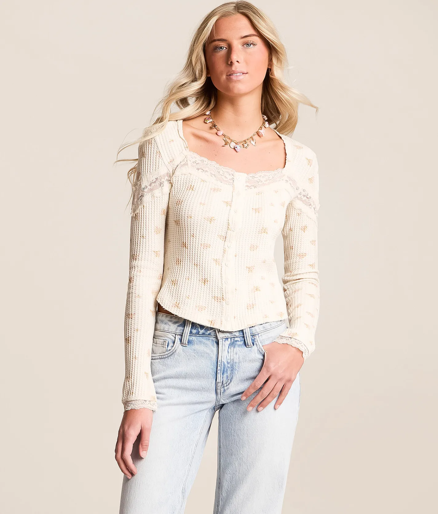 Tops | Free People Let's Party Cardi Top Pearl Blue Combo