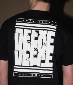Tops|Graphic T-Shirts | Veece Lever Pull T-Shirt Black