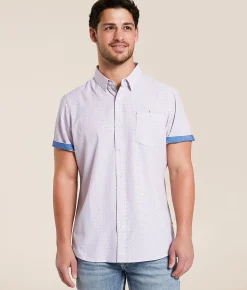 Tops | 7Diamonds Lexter Performance Stretch Shirt Stone Rose