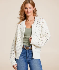 Z Supply Liam Cardigan Sweater Sea Salt Hot