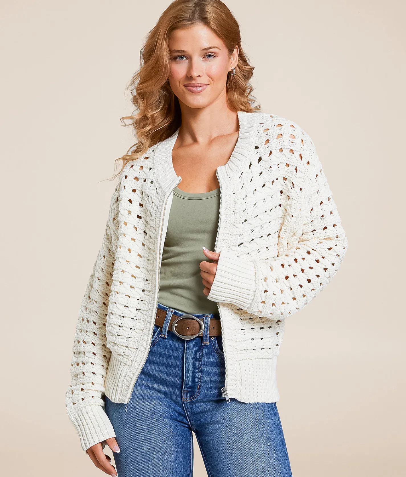 Z Supply Liam Cardigan Sweater Sea Salt Hot