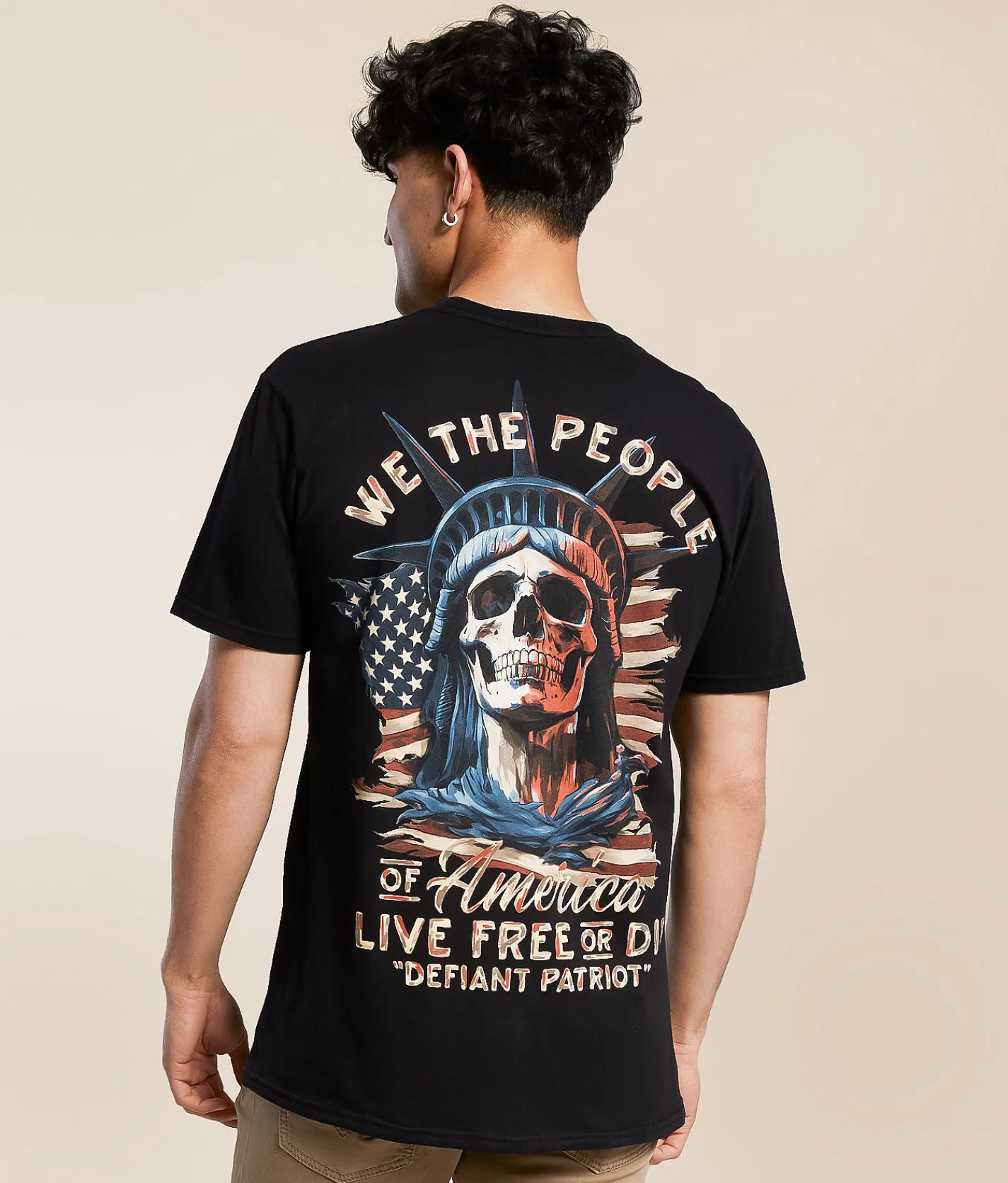 Howitzer Liberty Skull T-Shirt Black