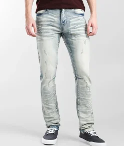 Smoke Rise® Light Blue Taper Stretch Jean Lt Blue Mud