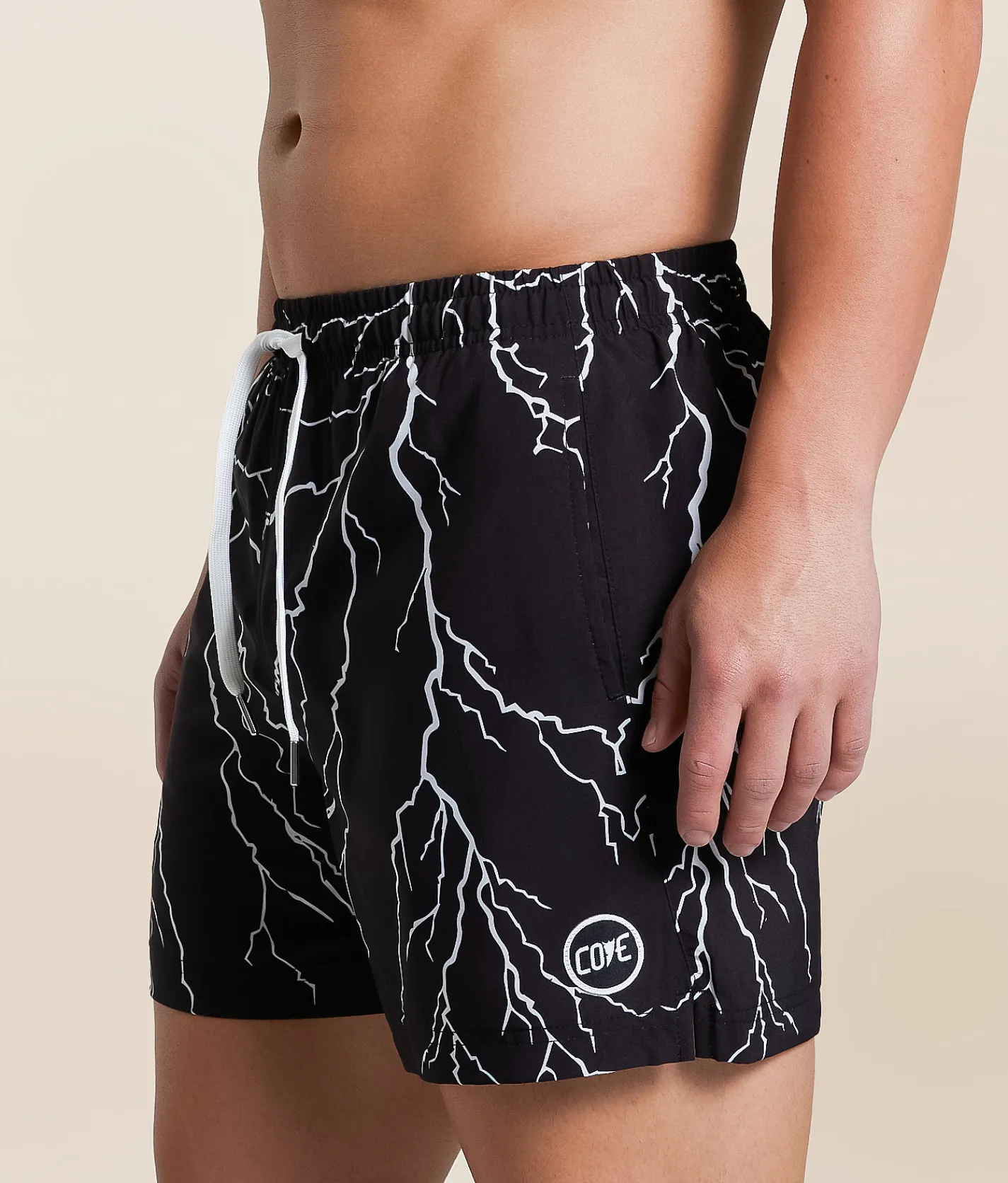 Bottoms|Swimwear | Cove Stretch Swim Trunks Lightning Bolt