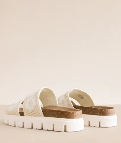 Mia Lilibet Crochet Sandal Sand White Sale