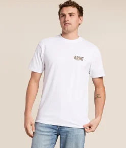 Tops|Graphic T-Shirts | Ariat Line Locks T-Shirt White