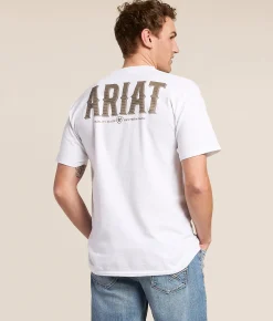 Tops|Graphic T-Shirts | Ariat Line Locks T-Shirt White