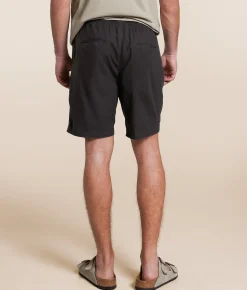 Departwest Linen Blend Stretch Short Raven Outlet