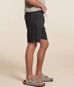 Departwest Linen Blend Stretch Short Raven Outlet