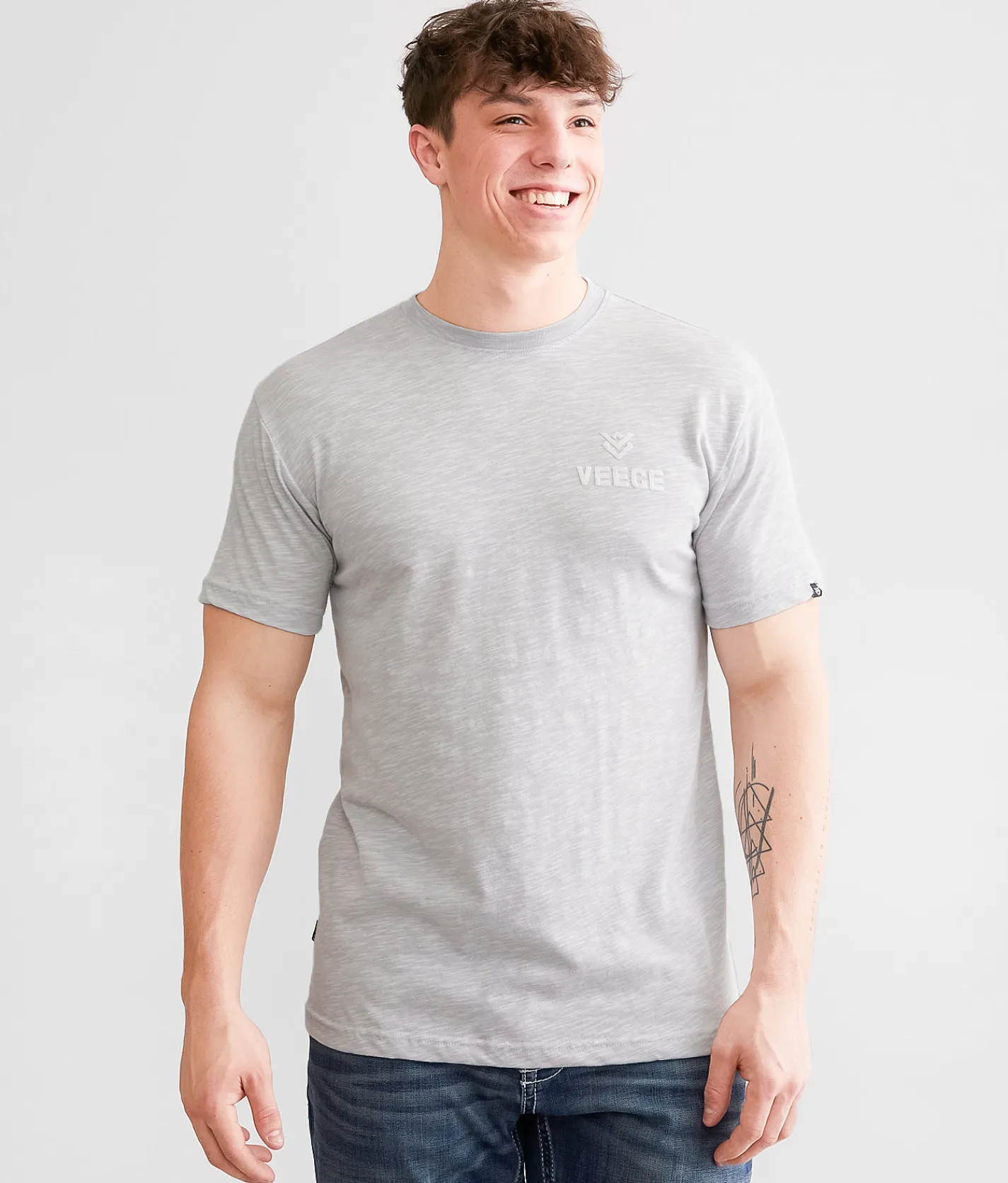 Graphic T-Shirts | Veece Line Zag T-Shirt Pro Grey