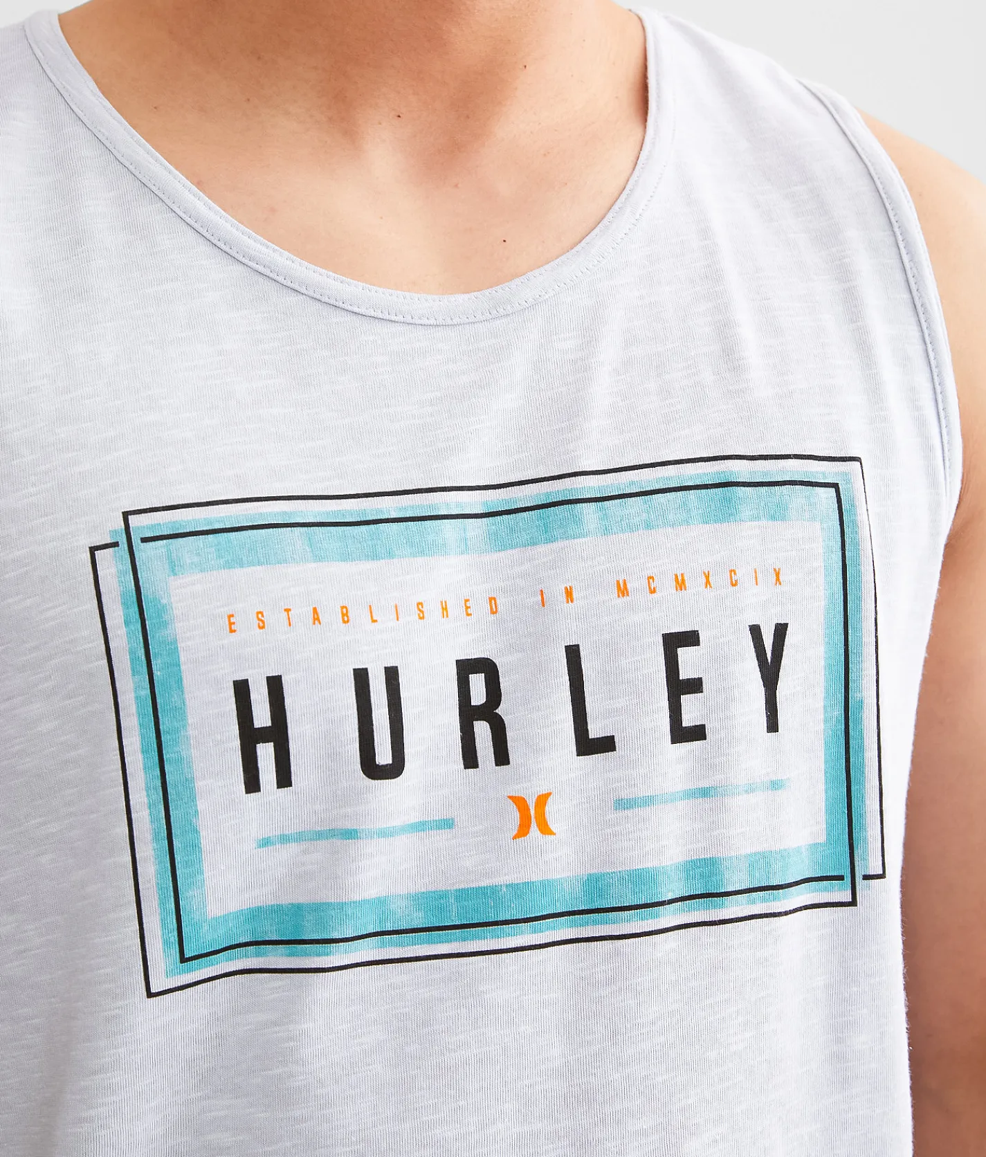 Activewear | Hurley Linked Tank Top White Wolf Grey