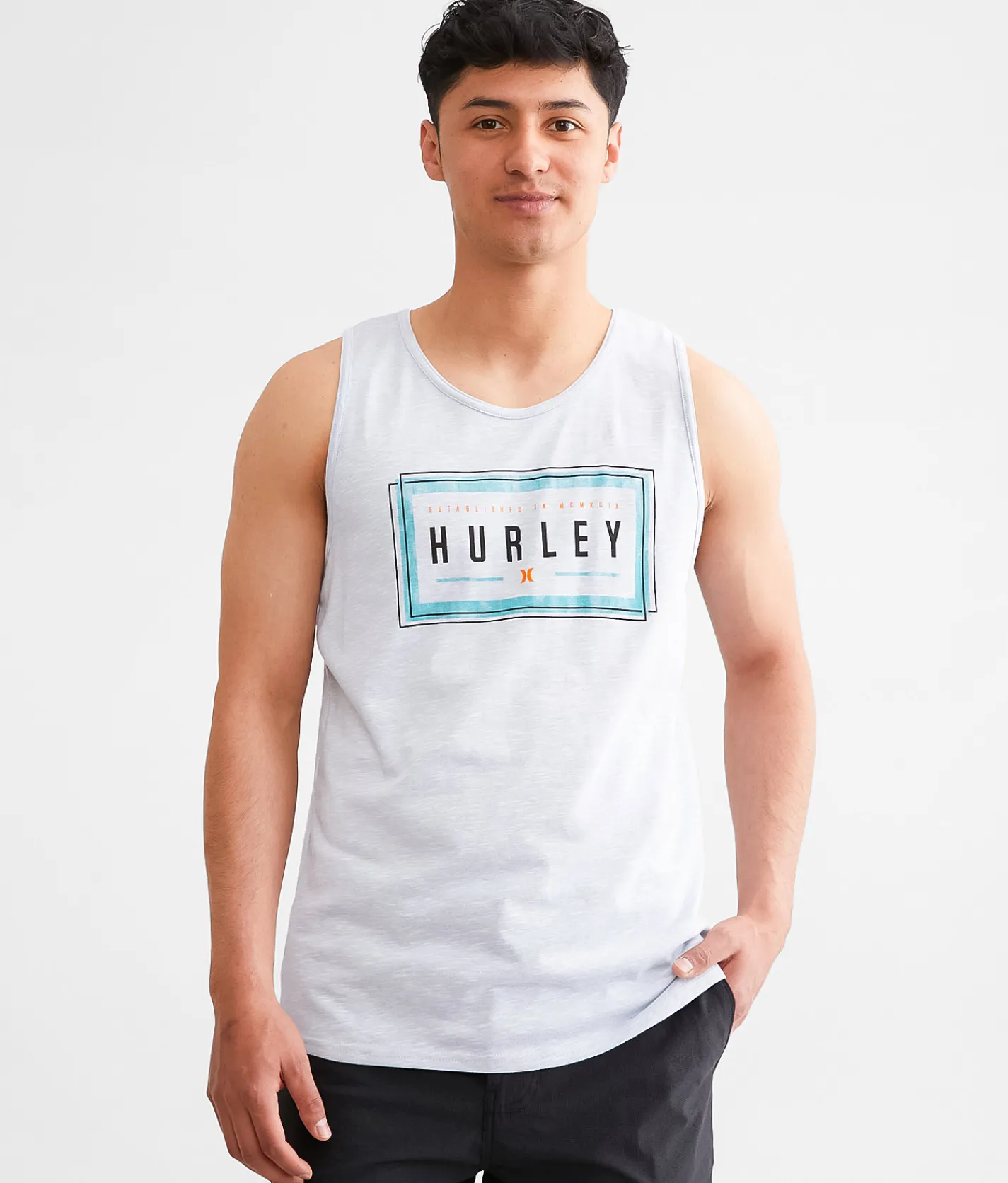 Activewear | Hurley Linked Tank Top White Wolf Grey