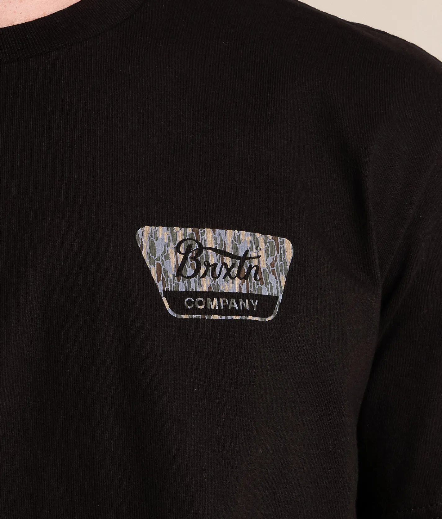Brixton Linwood Bark Camo T-Shirt Black Multi Best