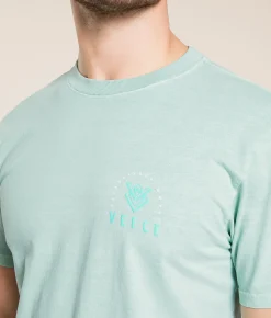Veece Liquid Arch T-Shirt Light Green Pigment Dye New