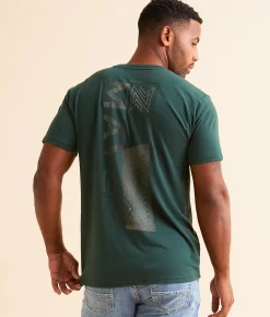 Maven Co-op Litho Split T-Shirt Green Gable Hot