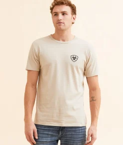 Graphic T-Shirts | Ariat Lit Mesa Shield T-Shirt Pure Cashmere