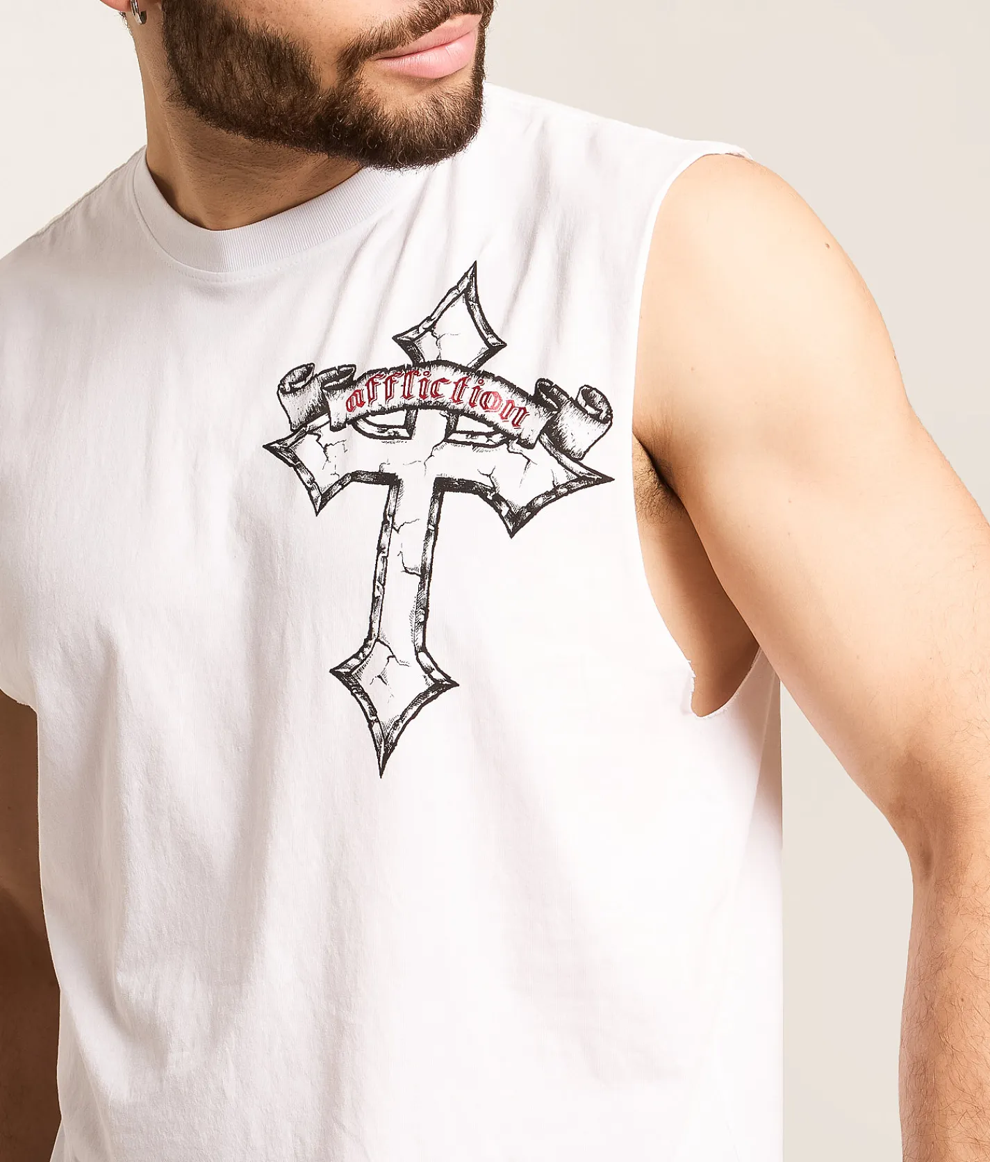 Tops | Affliction Live Fast Muscle Tank Top White