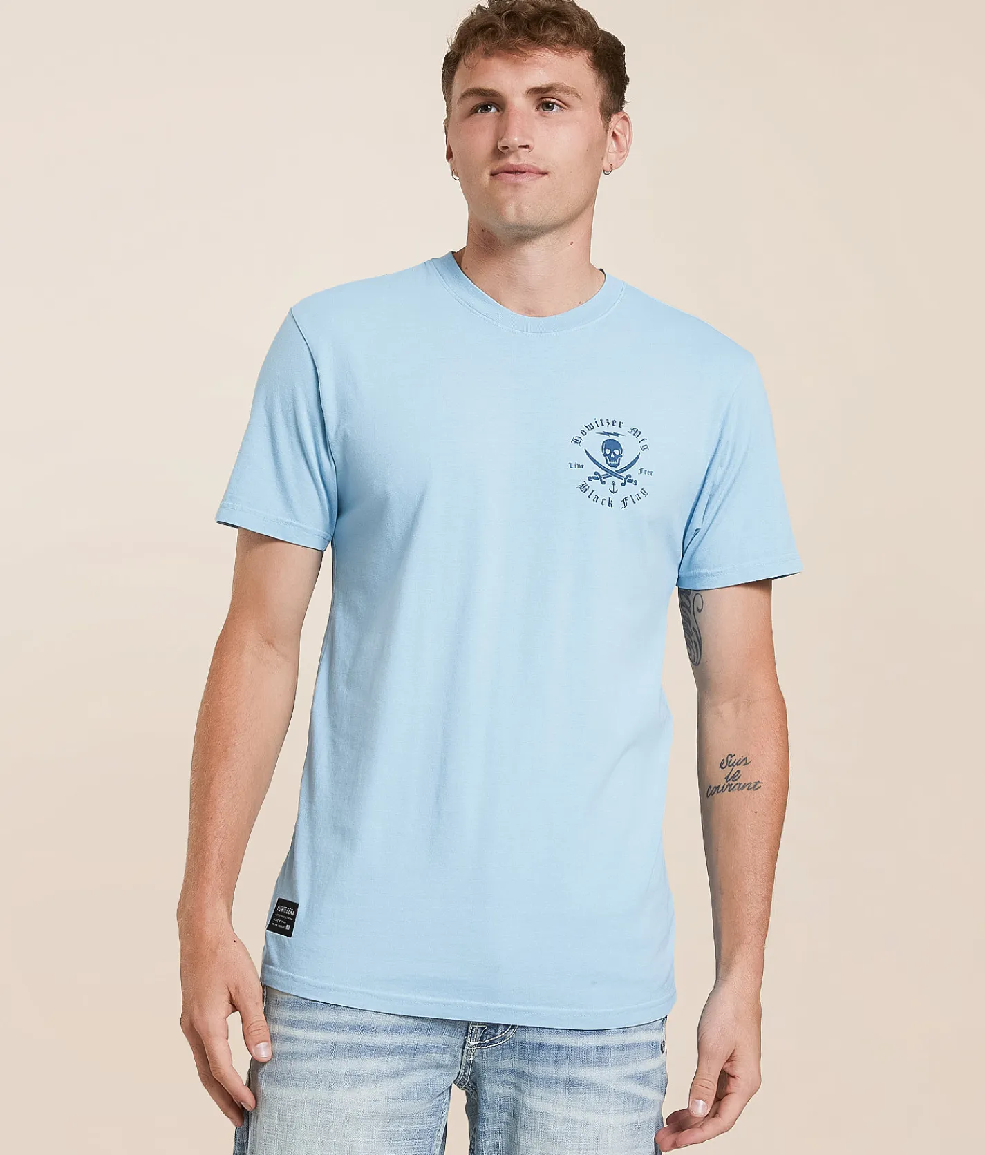 Howitzer Live Free T-Shirt Air Blue New
