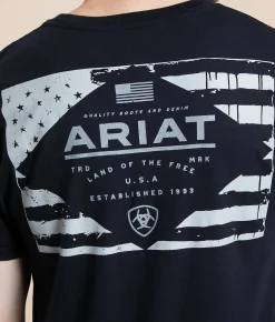 Ariat Lockup Flag T-Shirt Black Best