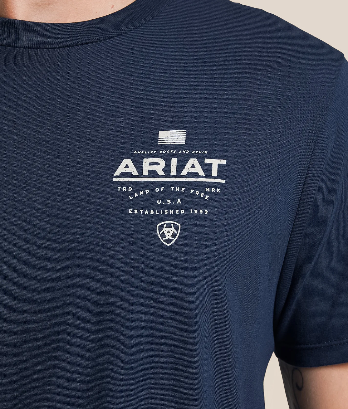 Ariat Lockup Flag T-Shirt Blue Dusk Online