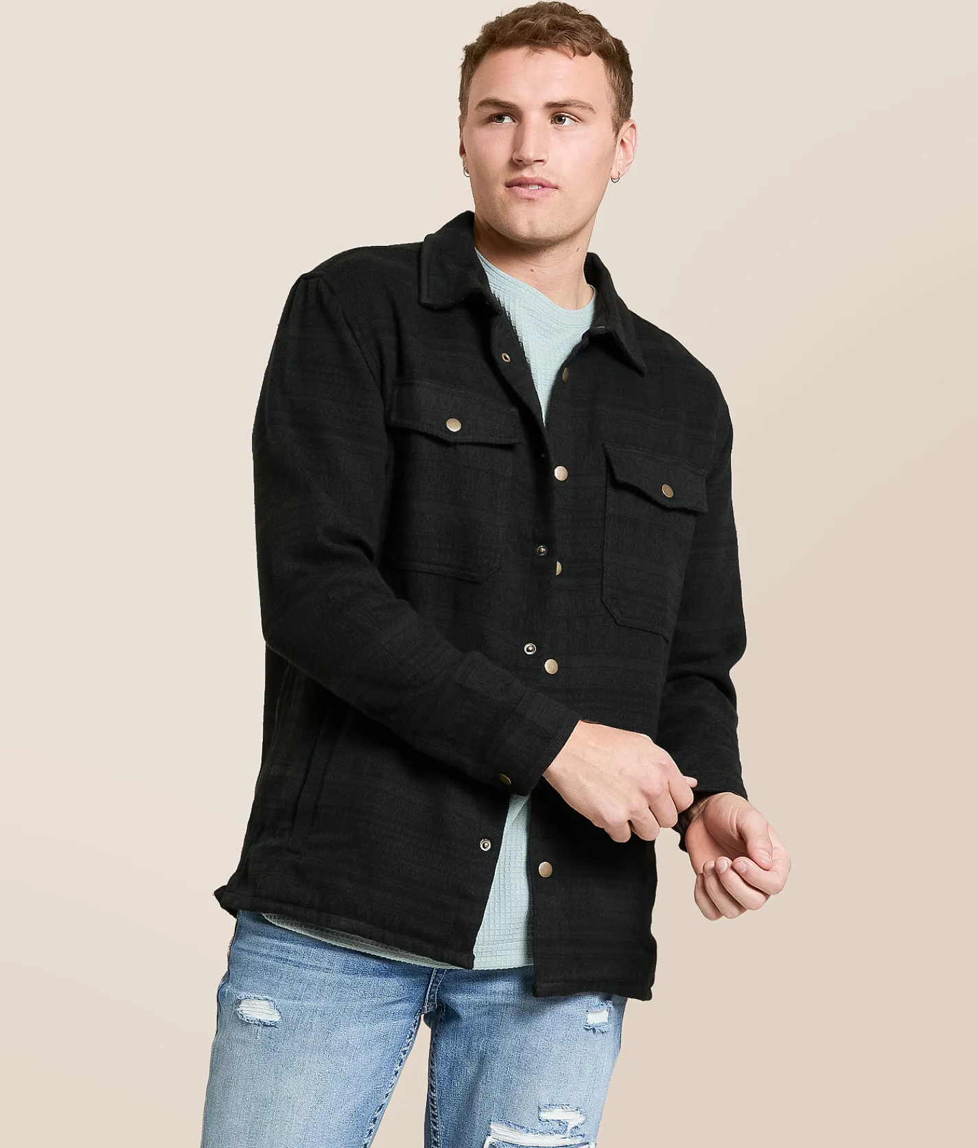 Tops | Billabong Lodge Flannel Shirt Dark Military