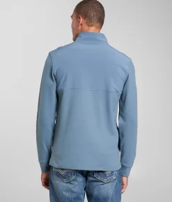 Tops | Maven Co-op Lodge Fleece Quarter Zip Pullover Muted Blue
