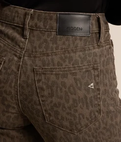 HIDDEN Logan Cheetah Dad Stretch Jean Brown Cheetah Clearance
