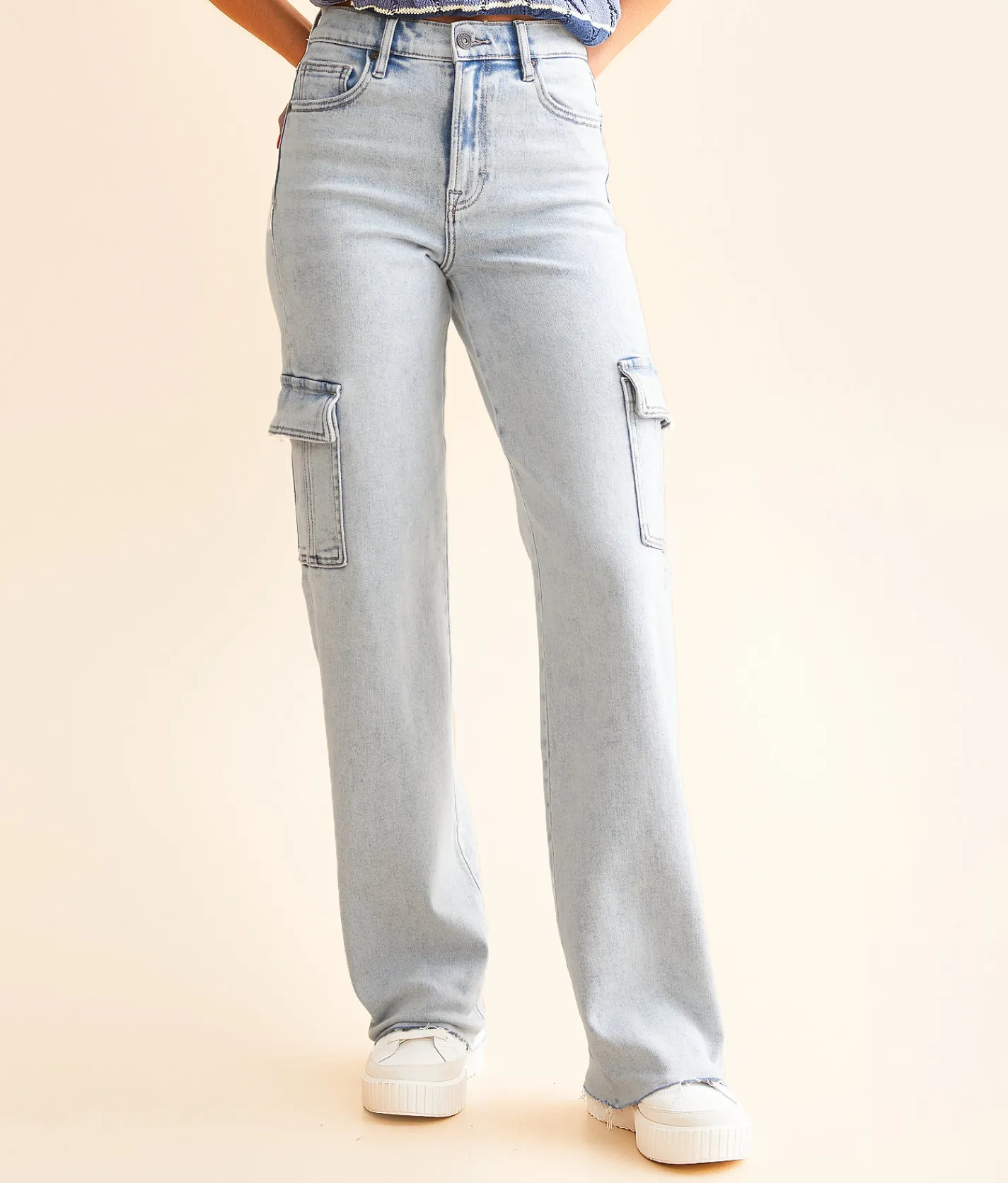 Jeans|Bottoms | HIDDEN Logan Dad Cargo Stretch Jean Light